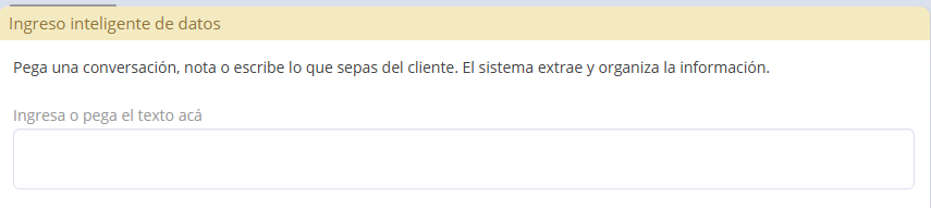 Ingreso inteligente de prospectos con lectura de texto libre